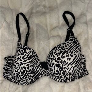 Victoria's Secret Black and White Patterned Bra cotton. 36C